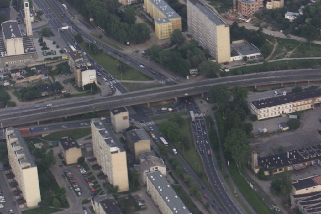 Gdańskie Zakłady Naprawy Samochodów, zdjęcie z lotnicze z początku lat 90.